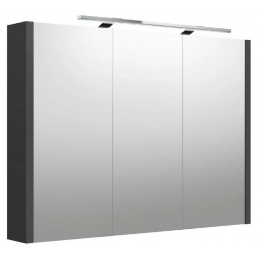 RB Urban veidrodinė spintelė su LED šviestuvu, IP44, pilka matinė, 98x65 cm, 2002705