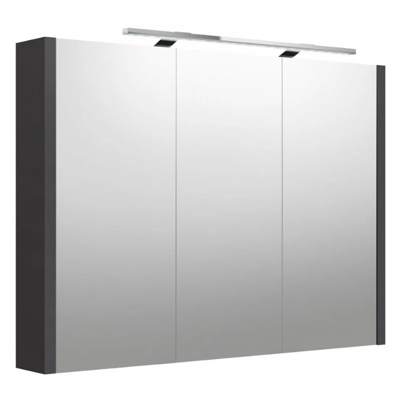 RB Urban veidrodinė spintelė su LED šviestuvu, IP44, pilka matinė, 98x65 cm, 2002705