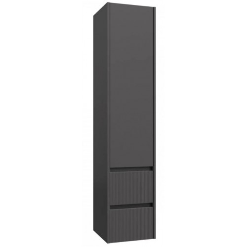 RB Urban ūkinė spintelė su vienom durelėm, dviem stalčiukais, juodo aliuminio profiliu, pilka matinė, 35 cm, 203521105