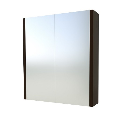 RB veidrodinė spintelė be apšvietimo, juodas ąžuolas, 80 cm