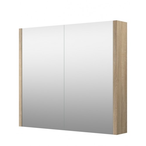 RB veidrodinė spintelė be apšvietimo, pilkas ąžuolas, 80 cm