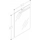 RB Eco veidrodis su šviestuvu LED, IP44, 4000K, 50x65 cm
