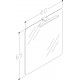 RB Eco veidrodis su šviestuvu LED, IP44, 4000K, 60x65 cm