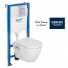 Grohe Rapid SL 5in1 wc rėmo su Serel klozetu ir SC dangčiu komplektas, 39468000