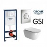 Rėmo Grohe 4in1 ir GSI Pura Swirlflush® klozeto su slim dangčiu komplektas
