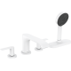 Hansgrohe Vivenis 4 dalių maišytuvas iš vonios krašto, baltas matinis