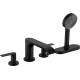 Hansgrohe Vivenis 4 dalių maišytuvas iš vonios krašto, juodas matinis