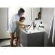 Hansgrohe Finoris 230 aukštas maišytuvas praustuvui su ištraukiamu snapu, juodas matinis