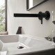 Hansgrohe Finoris maišytuvas praustuvui iš sienos, snapo ilgis 228 mm, juodas matinis