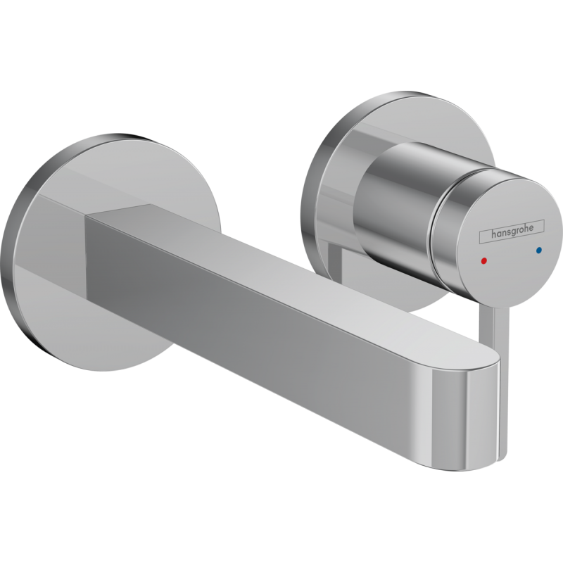 Hansgrohe Finoris maišytuvas praustuvui iš sienos, snapo ilgis 168 mm, chromas