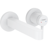 Hansgrohe Finoris maišytuvas praustuvui iš sienos, snapo ilgis 168 mm, baltas matinis