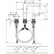 Hansgrohe Finoris 3 dalių maišytuvas praustuvui 160, chromas