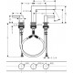 Hansgrohe Finoris 3 dalių maišytuvas praustuvui 110, chromas