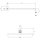 Omnires Slimline dušo galva Ø 250 mm su laikikliu iš sienos, juoda, WGSET1BL