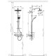 Hansgrohe Croma E280 1 JET dušo sistema su termostatiniu maišytuvu, 27630000
