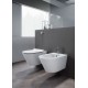 GSI Kube X  Swirlflush® pakabinamas klozetas su lėtai nusileidžiančiu dangčiu, Dual Glaze+ danga, baltas matinis