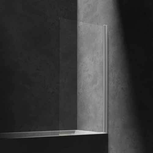 Omnires Kenton vonios sienelė 70x140 cm, stiklas skaidrus, profilis blizgus