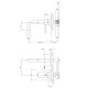 Omnires Ygric maišytuvas praustuvui iš sienos, juodas, Y1215HBL