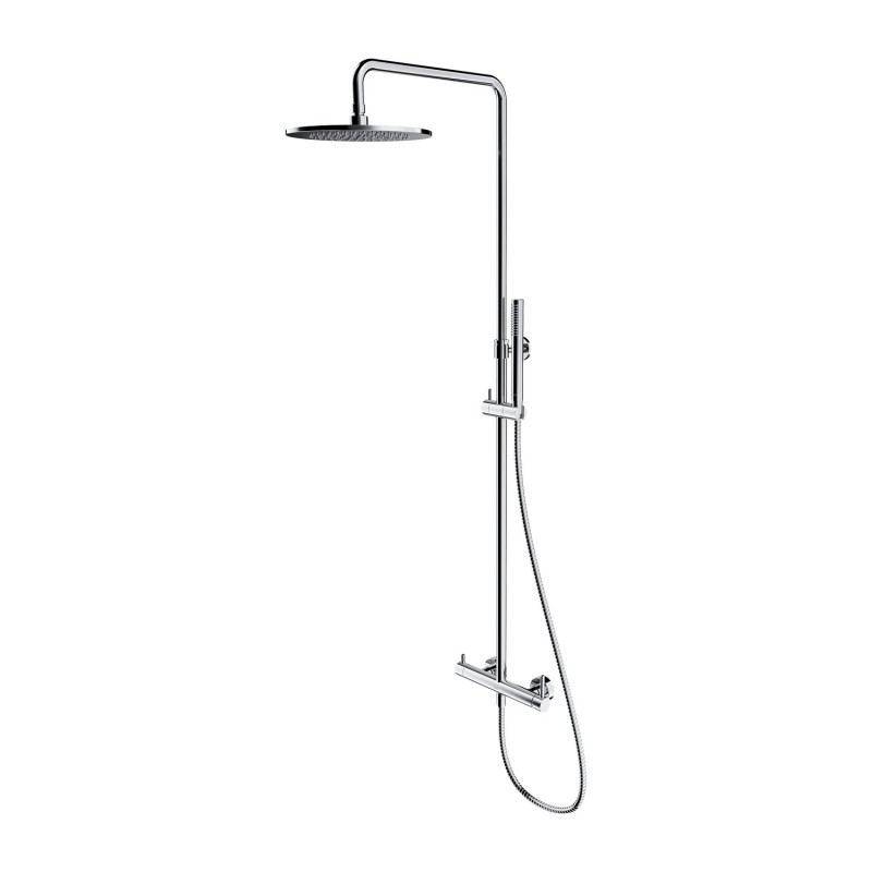 Omnires Ygric virštinkinė dušo sistema su maišytuvu, dušo galva 25cm, chromas, Y1244MCR