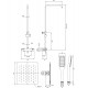 Omnires Ygric virštinkinė dušo sistema su termostatiniu maišytuvu, chromas, Y1244X/6/KCR