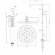 Omnires Ygric universalus dušo stovas su stacionaria dušo galva ø20 cm, chromas, SYSYCR