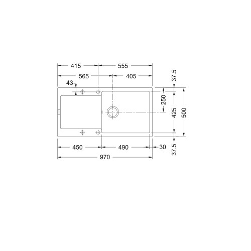 Franke Maris MRG 611-100XL Fragranite plautuvė, akmens pilka spalva