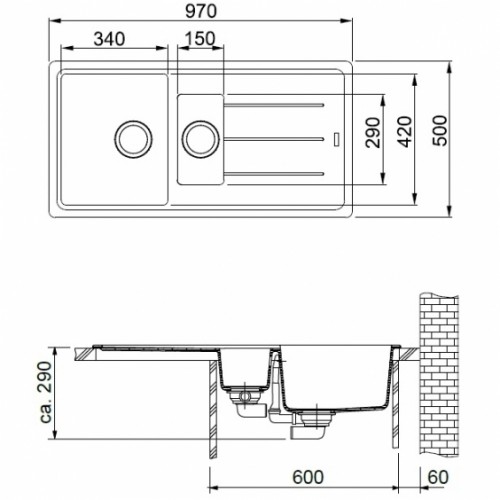 Franke Basis BFG 651 Fragranite plautuvė, kašmyro spalva
