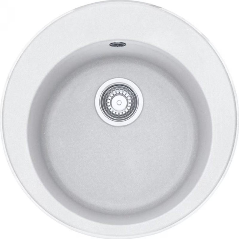 Franke Ronda ROG 610-41 Fragranite plautuvė su ekscentriniu 3½” ventiliu, balta palva