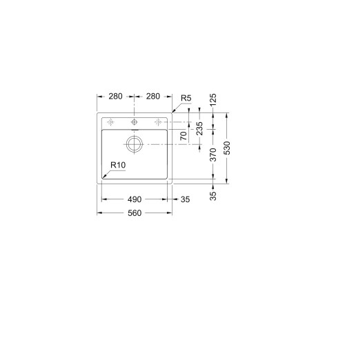 Franke Sirius SID 610-53 Tectonite® plautuvė, balta spalva