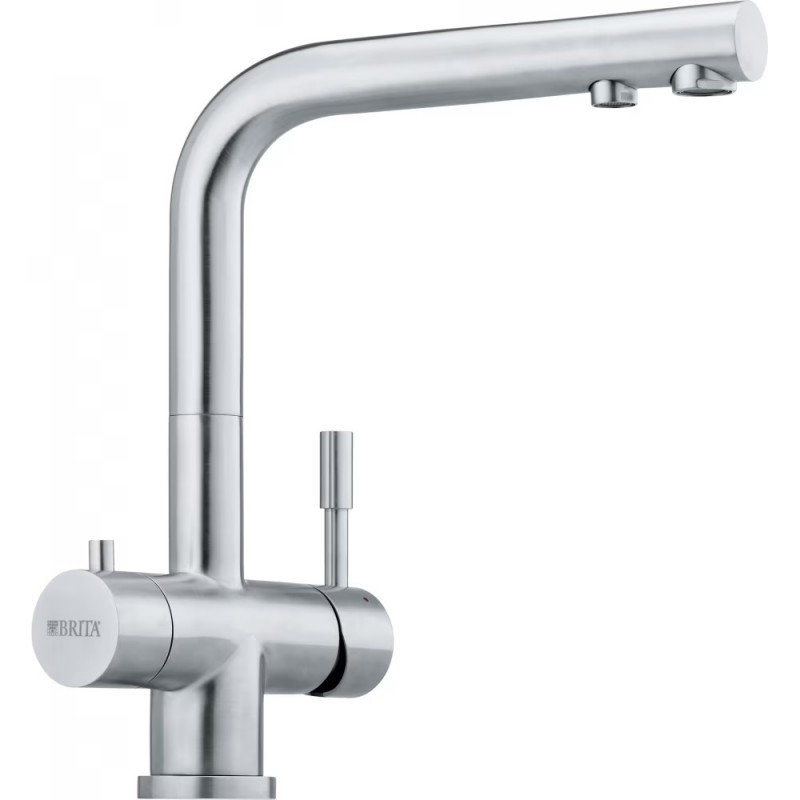 Franke Atlas Clear Water maišytuvas plautuvei su vandens filtravimo funkcija, nerūdijančiojo plieno spalva