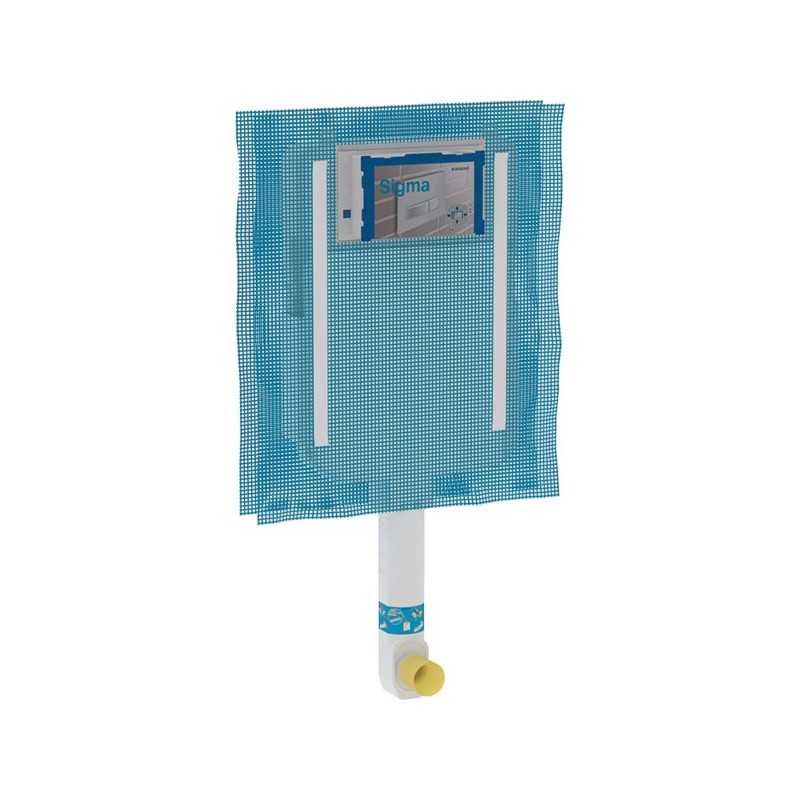 Geberit Sigma potinkinis wc bakelis, 8 cm storio, valdomas iš priekio
