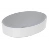 Geberit Variform pastatomas ant stalviršio ovalus praustuvas 55x40 cm, baltas blizgus
