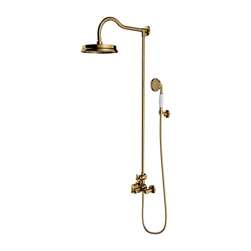 Omnires Armance virštinkinė termostatinė dušo sistema, aukso spalva, AM5244/6GL
