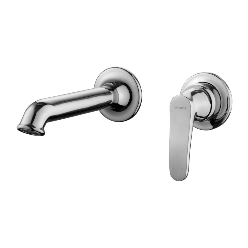 Omnires Art Deco maišytuvas praustuvui iš sienos, snapelio ilgis 16 cm, chromas, AD5115CR