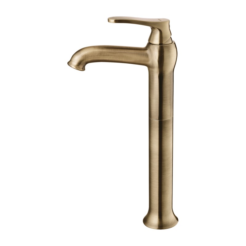 Omnires Art Deco aukštas maišytuvas praustuvui, sendintos bronzos spalva, AD5112BR