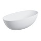 Omnires Shell M+ laisvai pastatoma akmens masės vonia 160x75 cm, balta blizgi, SHELLWWBP