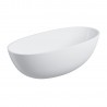 Omnires Shell M+ laisvai pastatoma akmens masės vonia 160x75 cm, balta blizgi, SHELLWWBP