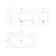 Omnires Classica M+ laisvai pastatoma vonia 160x79 cm, blizgi balta, CLASSICAWWBP