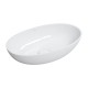 Omnires Shell M+ praustuvas montuojamas ant stalviršio 60x35 cm, baltas blizgus, SHELLUNBP
