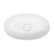 Omnires Shell M+ praustuvas montuojamas ant stalviršio 60x35 cm, baltas blizgus, SHELLUNBP