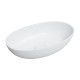 Omnires Shell M+ praustuvas montuojamas ant stalviršio 60x35 cm, baltas matinis, SHELLUNBM
