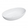 Omnires Shell M+ praustuvas montuojamas ant stalviršio 60x35 cm, baltas matinis, SHELLUNBM