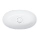 Omnires Shell M+ praustuvas montuojamas ant stalviršio 60x35 cm, baltas matinis, SHELLUNBM