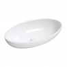 Omnires Crete M+ ant stalviršio montuojamas praustuvas 51x30 cm, blizgus baltas, CRETEBP