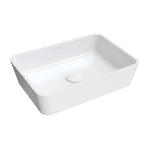 Omnires Parma ant stalviršio montuojamas praustuvas 50x35 cm blizgus baltas, PARMAUNBP