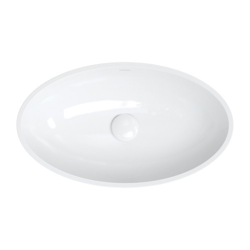 Omnires Siena M+ ant stalviršio montuojamas praustuvas 60x35 cm, baltas blizgus, SIENALUNBP