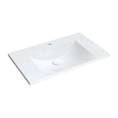 Omnires Naxos M+ praustuvas 76x46 cm, baltas blizgus, NAXOS760BP