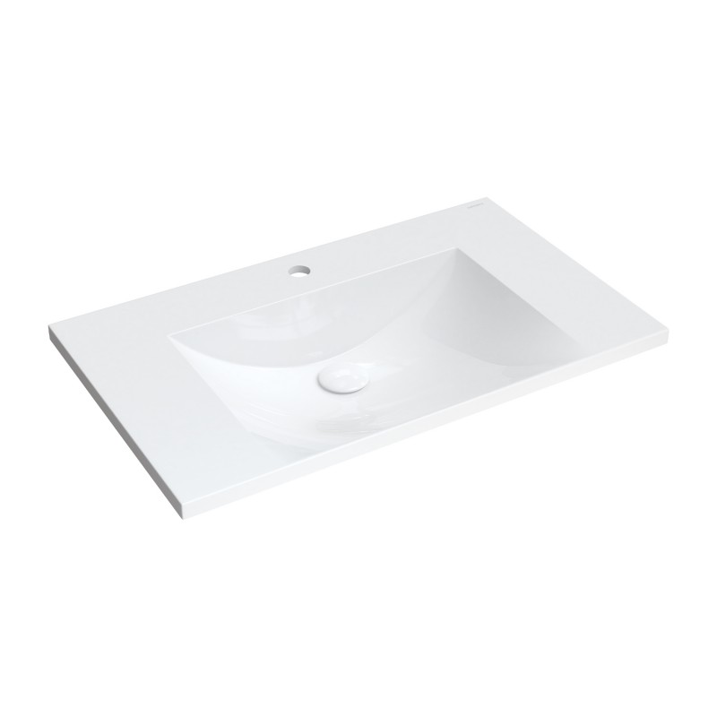 Omnires Naxos M+ praustuvas 76x46 cm, baltas blizgus, NAXOS760BP