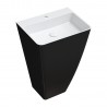 Omnires Parma M+ ant grindų statomas praustuvas 50x43 cm, blizgus baltas / juodas, PARMAUWBCP