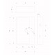 Omnires Garland pakabinamas praustuvas 60x43 cm, baltas blizgus, GARLAND600BP